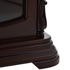 Alternative view of Wooden Mantel Clock with Pendulum and Arabic Numerals