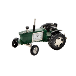 Alternative view of Miniature Clock Tractor Green & Black Roman Dial