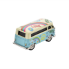 Blue Camper Van Miniature Desk Clock Decorative Ornament