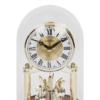 Anniversary Mantel Clock with Glass Dome and Crystal Pendulum
