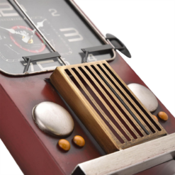 Alternative view of Red Bus Wall Clock Metal Decorative Arabic Dial