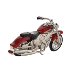 Alternative view of Red Motorbike Miniature Clock Indian Style Design