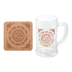 Alternative view of Viking Compass Glass Beer Tankard with Coaster