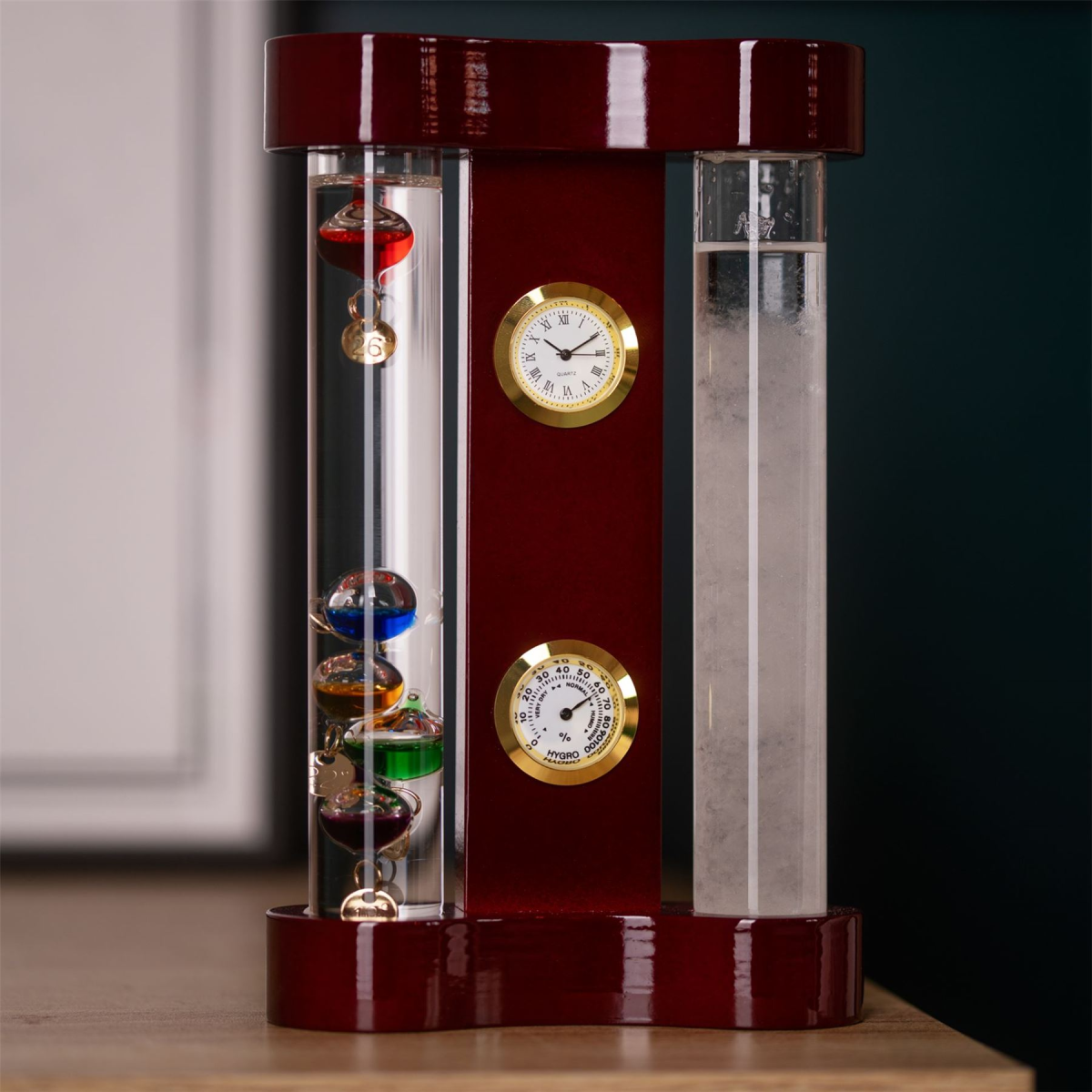Galileo Thermometer & Storm Glass – 18cm Multi Colour 5 Bulb Galileo Thermometer & Storm Glass – 18cm Multi Colour 5 Bulb - Image 3