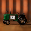 Miniature Clock Tractor Green & Black Roman Dial