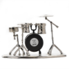 Miniature Drum Set Desk Clock Decorative Ornament