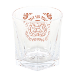 Viking Compass Lowball Drinking Glass with Coaster