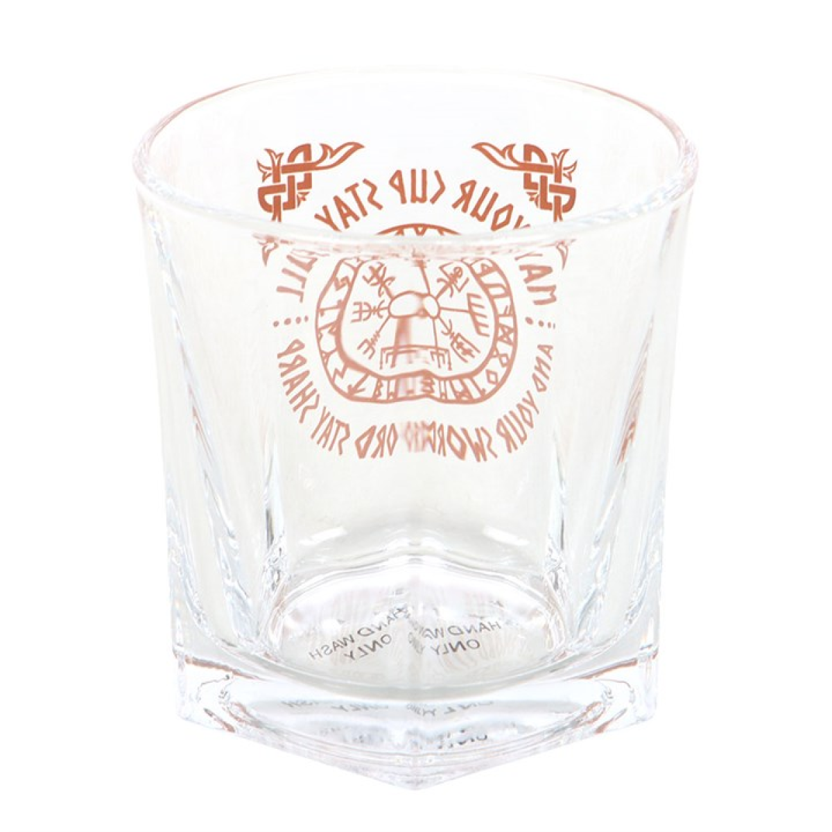 Viking Compass Lowball Drinking Glass with Coaster Viking Compass Lowball Drinking Glass with Coaster - Image 3