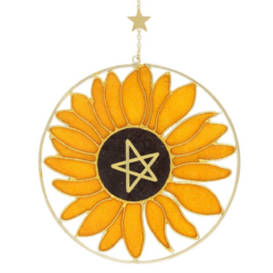 Alternative view of Bee Radiant Sunflower Suncatcher