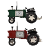 Miniature Clock Tractor Green & Black Roman Dial