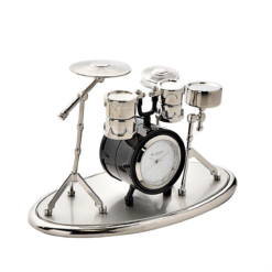 Alternative view of Miniature Drum Set Desk Clock Decorative Ornament