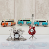 Miniature Drum Set Desk Clock Decorative Ornament