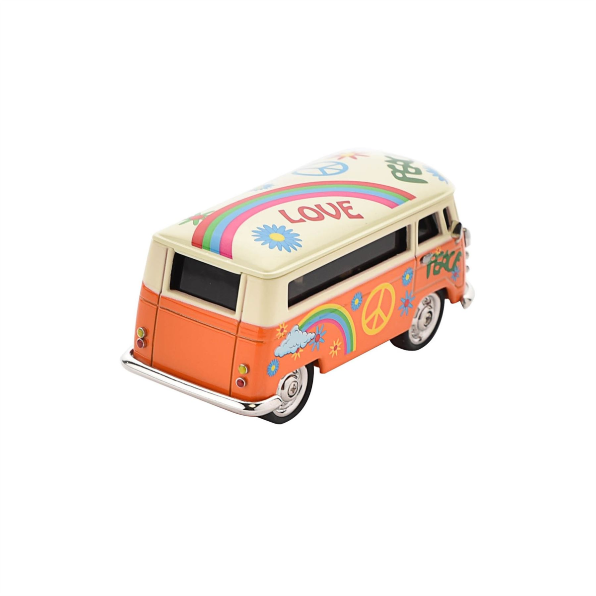 Orange Camper Van Miniature Desk Clock Decorative Ornament Orange Camper Van Miniature Desk Clock Decorative Ornament - Image 6