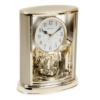 Two Tone Oval Mantel Clock with Rotating Pendulum