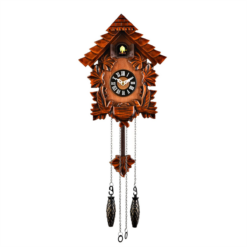 Traditional Wooden Cuckoo Clock with Pitched Roof