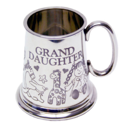 Pewter Baby Mug for Granddaughter Gift Boxed