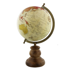 Harvey Makin Globe with Metal & Wooden Base 36cm