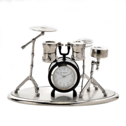 Miniature Drum Set Desk Clock Decorative Ornament