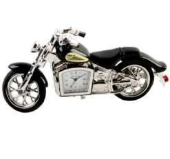 Black Motorbike Miniature Desk Clock Roman Numeral Decorative Ornament