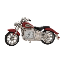 Red Motorbike Miniature Clock Indian Style Design