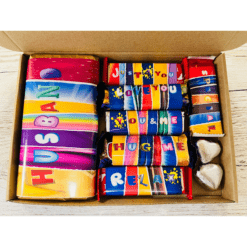 Valentine’s Chocolate Gift Box for Husband with Fun Wrappers and Assorted Treats