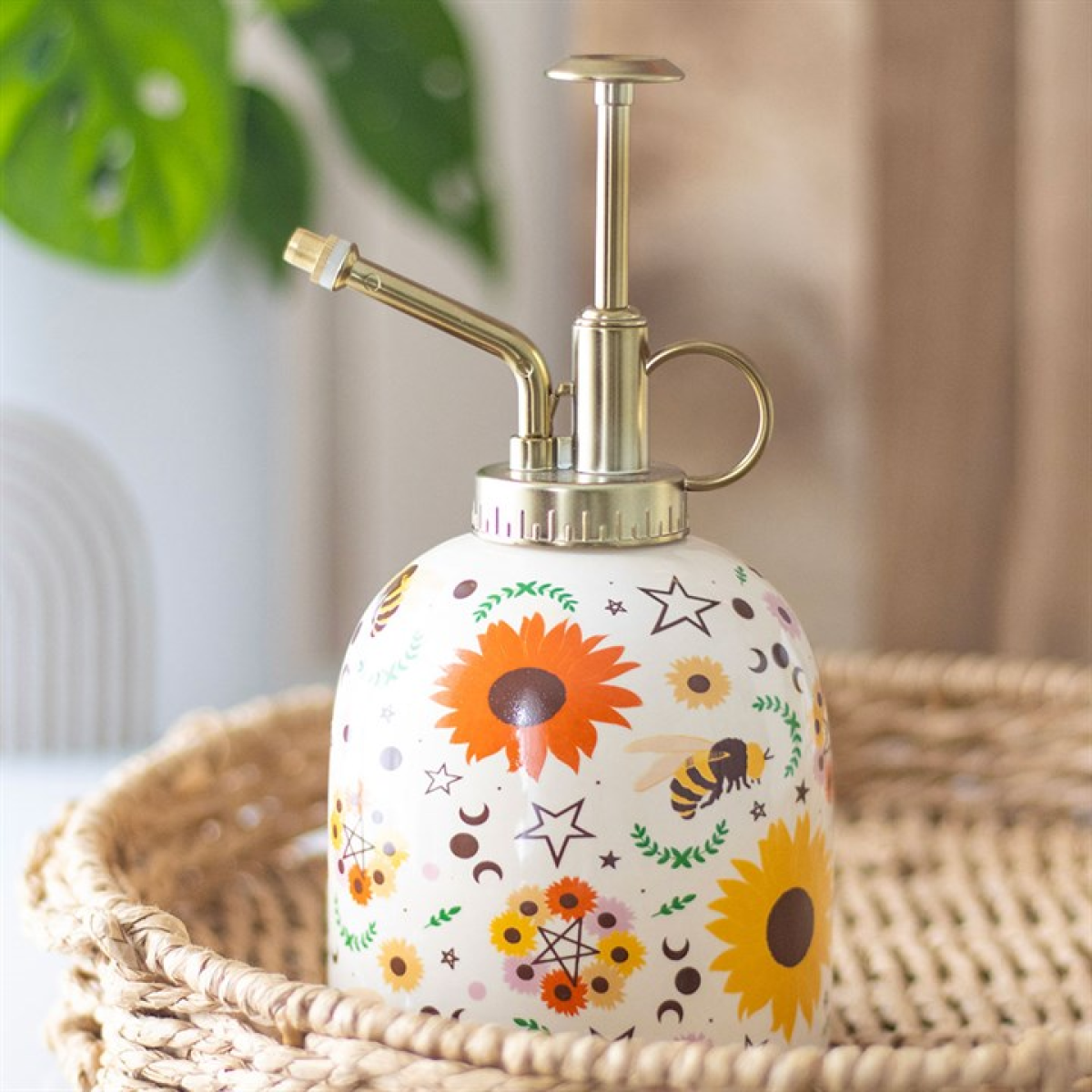Bee Radiant Print Ceramic Plant Mister Bee Radiant Print Ceramic Plant Mister