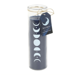 Alternative view of Blue Moon Phase Fig & Vanilla Scented Glass Tube Candle