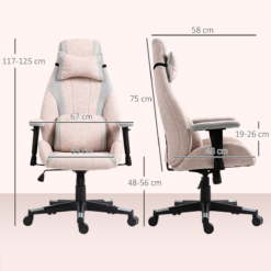 Alternative view of Pink Velvet Gaming Chair with Lumbar Support – Ergonomic Swivel Office Chair