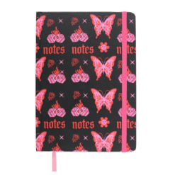 Alternative view of Flaming Butterfly A5 Notebook