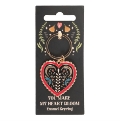 Alternative view of Folk Heart Keyring