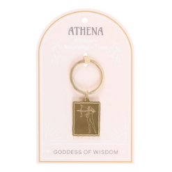 Alternative view of Athena Goddess Talisman Keyring