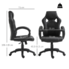 Executive Racing Gaming Office Chair – Black PU Leather Swivel Computer Desk Chair