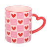 Love Yourself Checkered Mug with Heart Handle