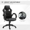 Executive Racing Gaming Office Chair – Black PU Leather Swivel Computer Desk Chair