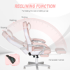 Pink PU Leather Gaming Chair with Footrest – 150° Reclining Ergonomic Office Chair