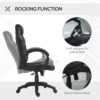 Executive Racing Gaming Office Chair – Black PU Leather Swivel Computer Desk Chair