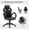 Executive Racing Gaming Office Chair – Black PU Leather Swivel Computer Desk Chair