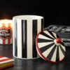 Black Striped Circus Tent Storage Jar