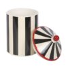 Black Striped Circus Tent Storage Jar