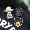 Glow in the Dark UFO Enamel Pin Badge