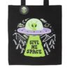 Give Me Space Alien UFO Tote Bag