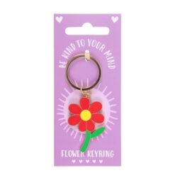 Alternative view of Be Kind to Your Mind Flower Keyring