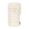 Iridescent White Moon Pillar Oil Burner and Wax Warmer