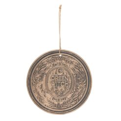 Alternative view of Green Witch Bronze Effect Terracotta Hanging Plaque
