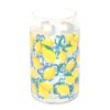 Lemon Print Can Glass