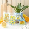 Lemon Print Can Glass