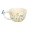 Luna Bloom Floral Print Mug with Butterfly