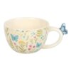 Luna Bloom Floral Print Mug with Butterfly