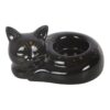 Black Cat Magick Curled Cat Tealight Holder