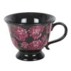 Dark Romance Floral Print Teacup